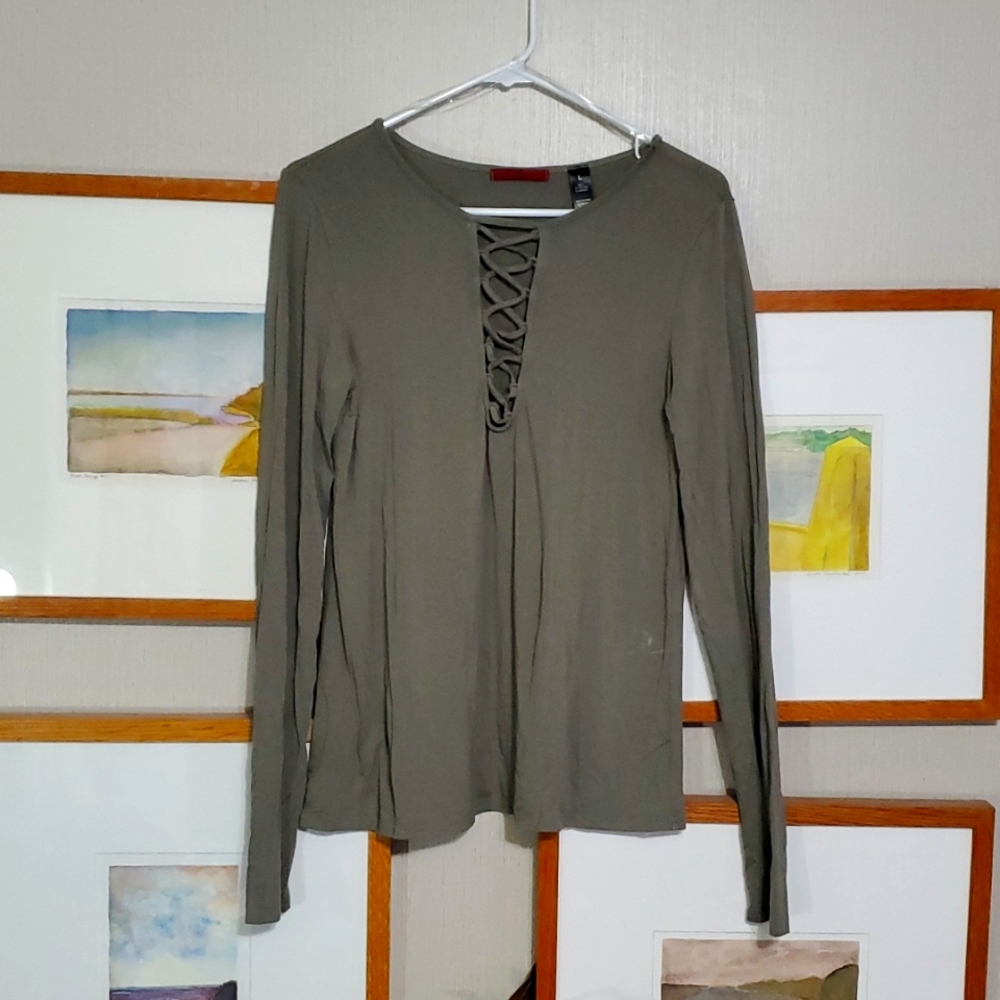 Long sleeve green shirt